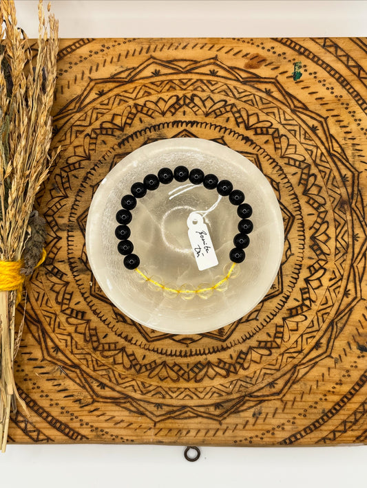 💛 Pulsera Obsidiana y Citrino – “Luz y Prosperidad Interior” 🌞