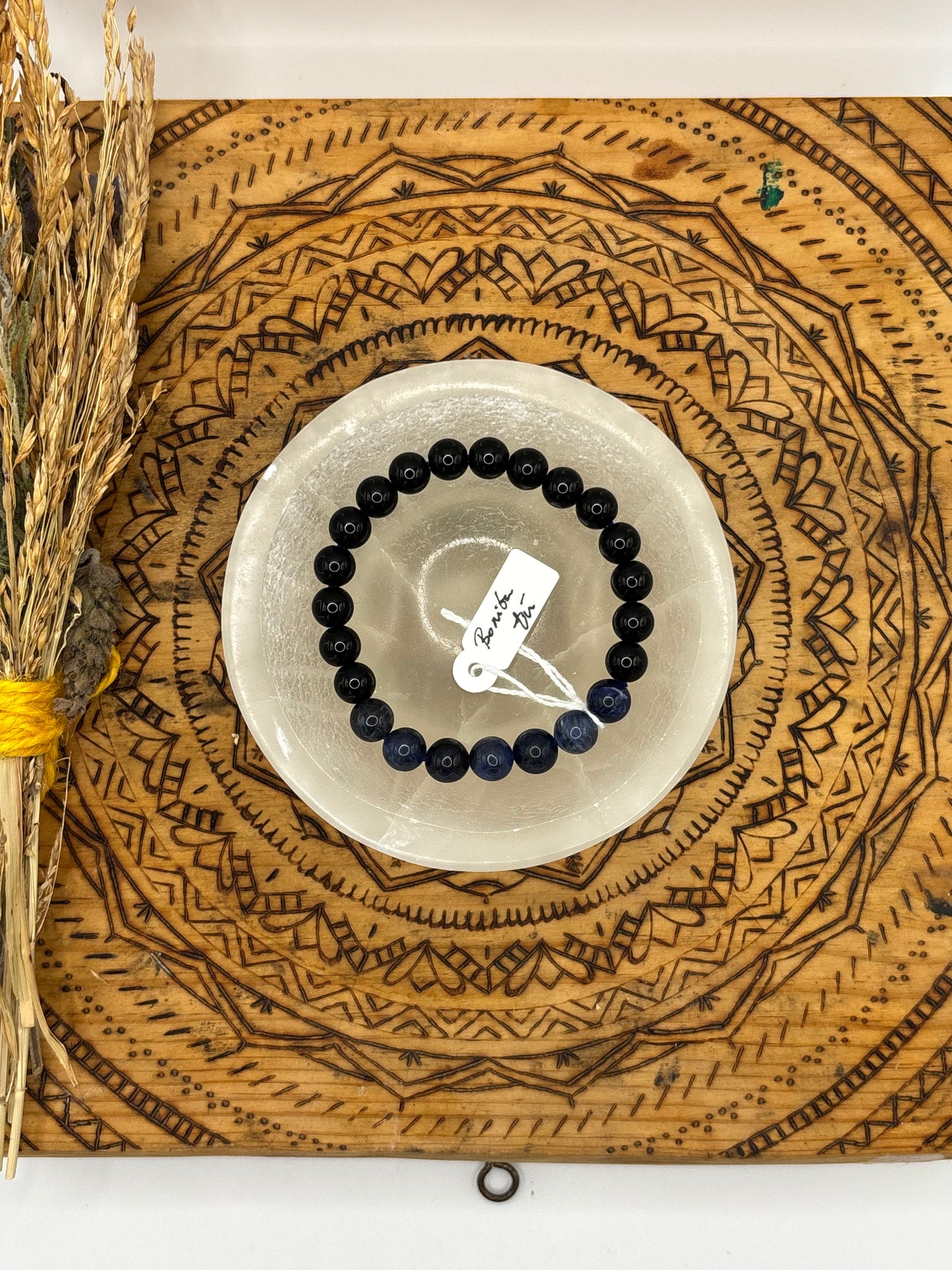 💙 Pulsera Obsidiana y Sodalita – “Claridad y Calma Interior” 🌊