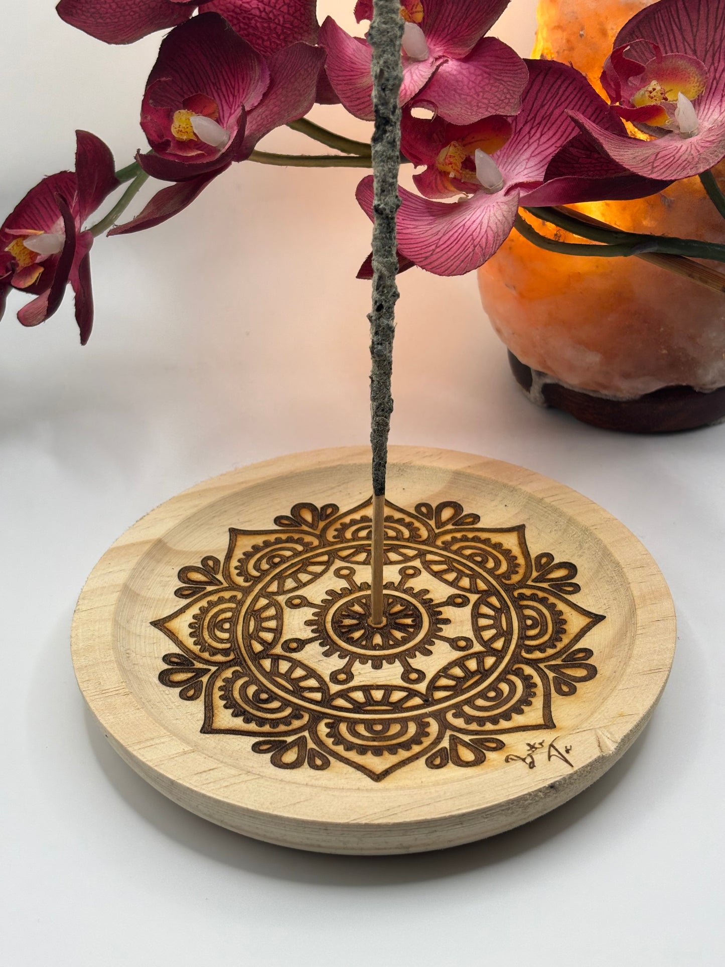 🌀 Porta Incienso para varilla Mandala Natural – Armonía en su forma más pura