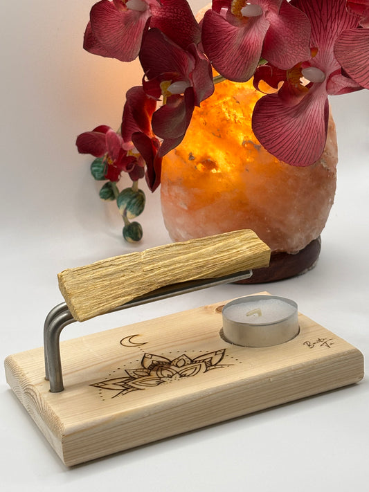 🌙 Quemador Palo Santo – Mandala & Luna: Ritmo del Alma ✨