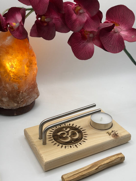 Quemador Palo Santo – Om Sagrado: Vibración del Alma ✨