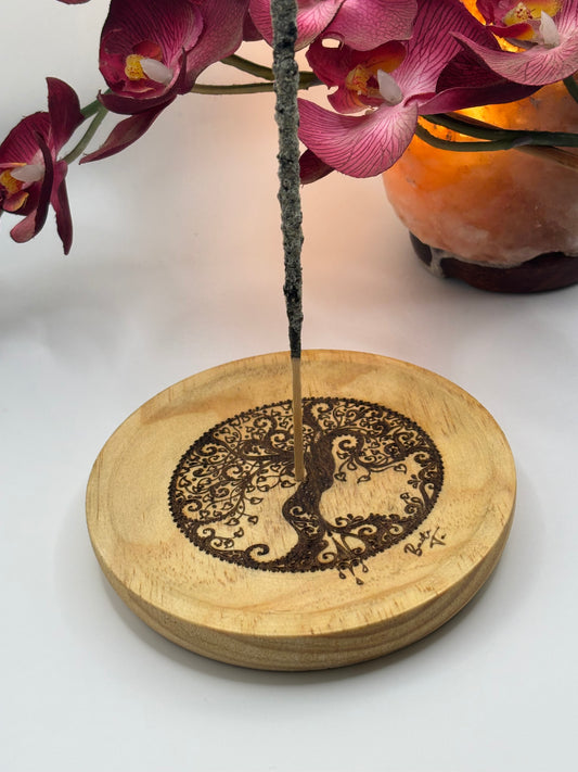 🌿 Porta Incienso para varilla “Árbol de la Vida” – Conexión natural 🌱