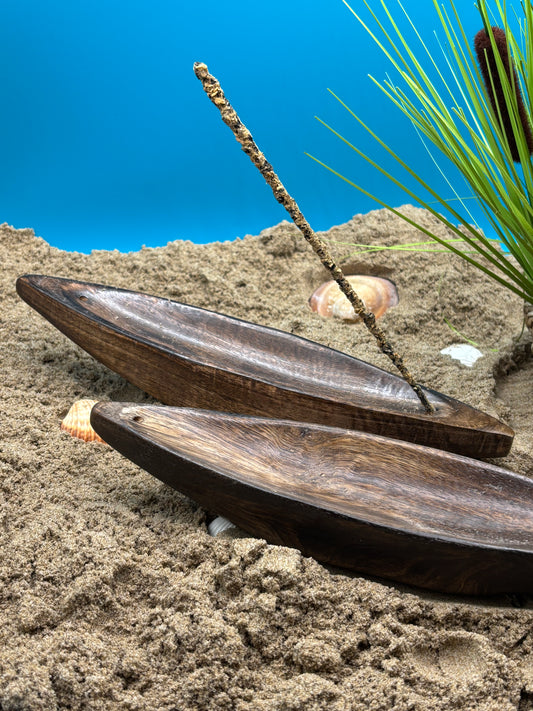 🛶 Porta Incienso para varilla en Forma de Canoa – Sencillez que Fluye 🌿