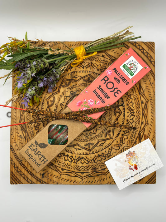 Incienso de Palo Santo con Rosas en varilla